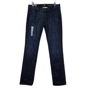 7 For All Mankind NWT Classic Straight Leg Jean Womens 31 Dark Wash‎ Denim